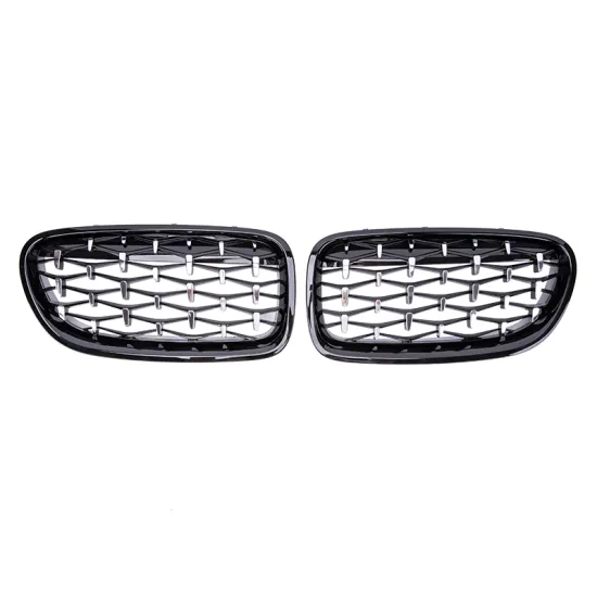 Factory Cheap Price 5 Series Diamond Grill F10/F18 Black Frame with Inner Silver Dot Car Front Bumper Grille