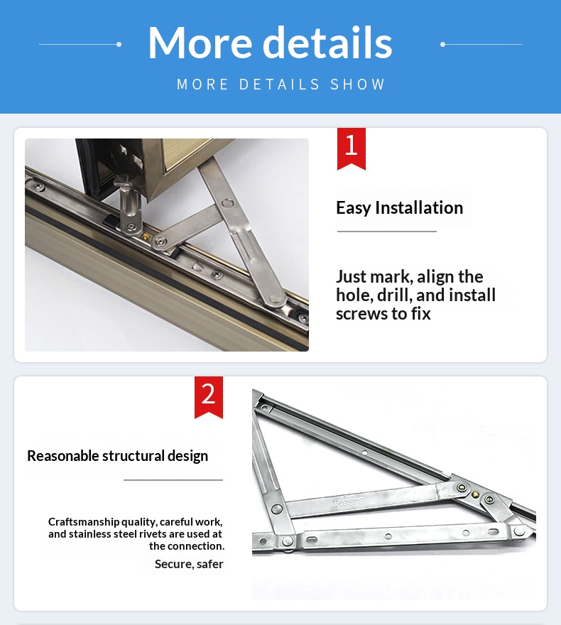 stainless steel window stay