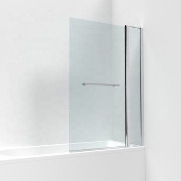 Bath Doors, Panels, and Accessories - 6mm Glass Frame Fixed Bath Screen with Folding Towel Rail
