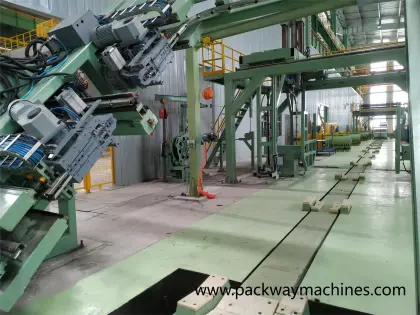 Coil Strapping systems with automatic transportation