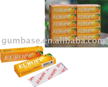 Orange chewing gum