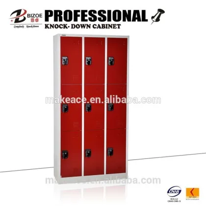 Space saving KD 9 door gym locker