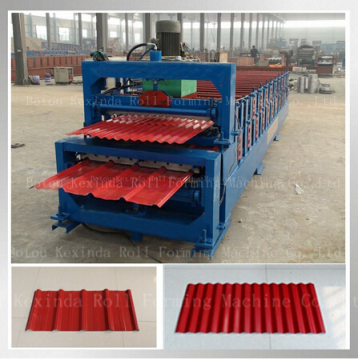 double profile galvanized roofing sheet forming machine