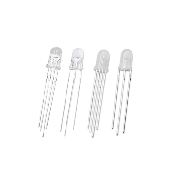 5MM Round Head Fog Transparent Two-color Lamp Beads RGB Three-color LED Indicator Light