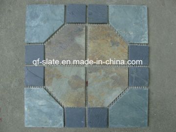 Green&Black&Rusty Walling Slate Mosaic Stone/Mosaic Tile