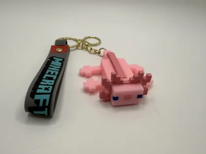 Playful Minecraft Piglin PVC Keychain Accessory
