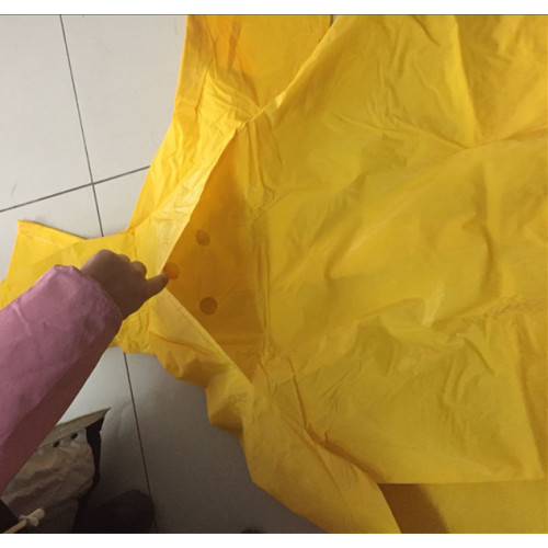 Fashion waterproof yellow long pvc rain coat/raincoat