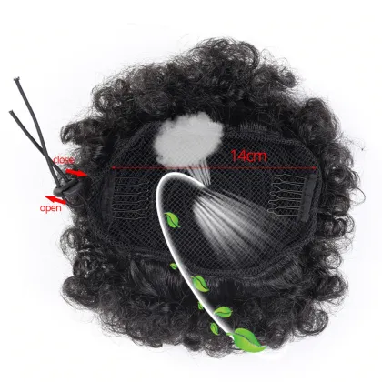 AliLeader High Temperture Fiber Hair Bun Afro Curly Chignon For Women Synthetic Large Chignon