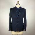 Herren Royal Blue Plaid Anzug