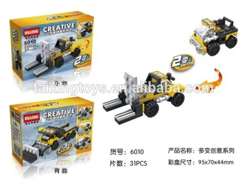 Kids building blocks toys The Newest Mini truck engineering van building block