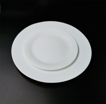 Sustainable White Opal Non-Slip Dinner Plate