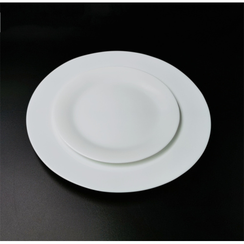 Piatto da pranzo non slip bianco opale sostenibile