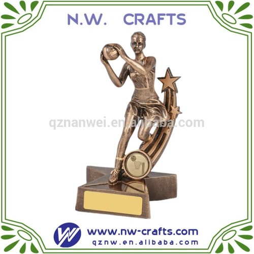 resin netball female figurine trophies