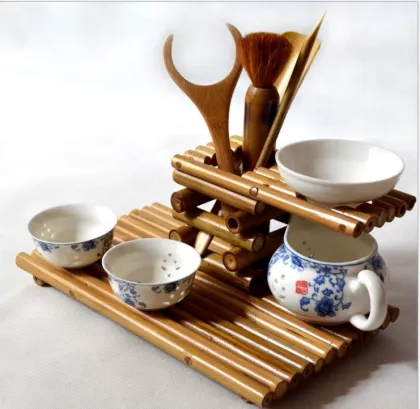 Bamboo craft tea set