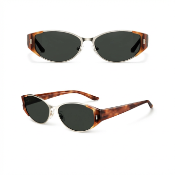 Low MOQ Custom Metal Acetate Combination Sunglasses