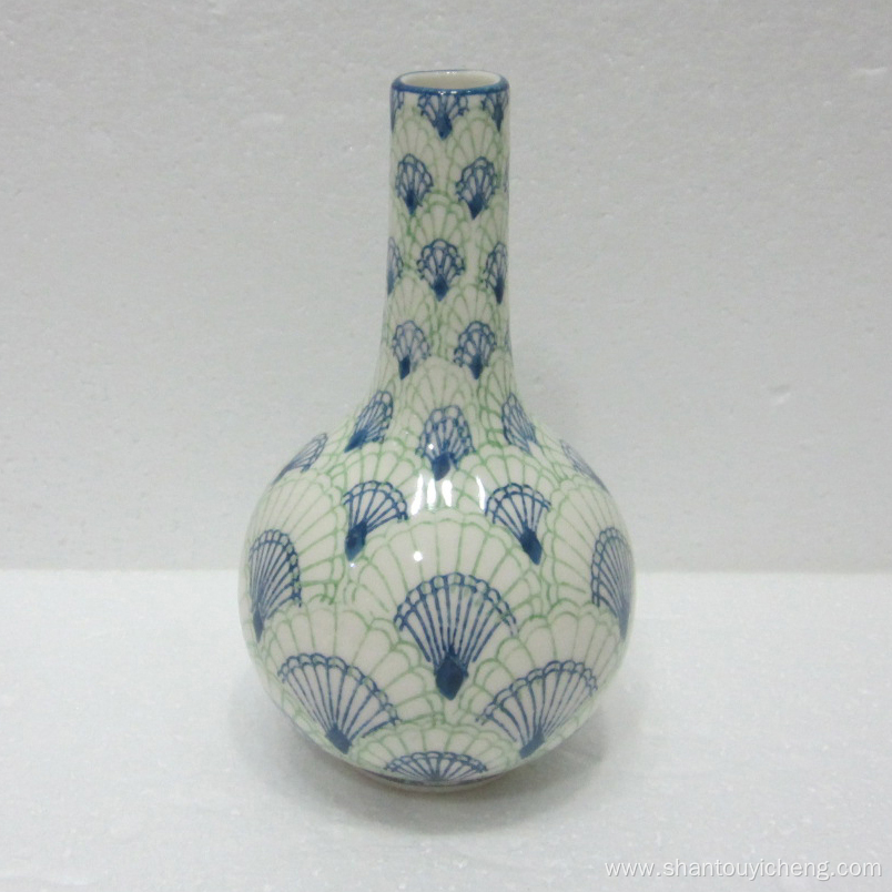 Hand painted ceramic table decoration vase and jar