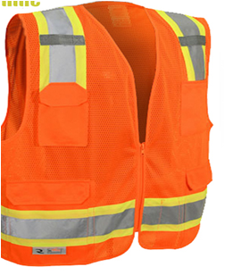 high vis reflective safety vest with pockets