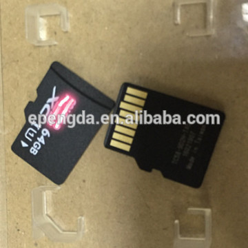 micro sdxc card 64gb with adapter&blister package,original chip 64gb micro sdxc memory card