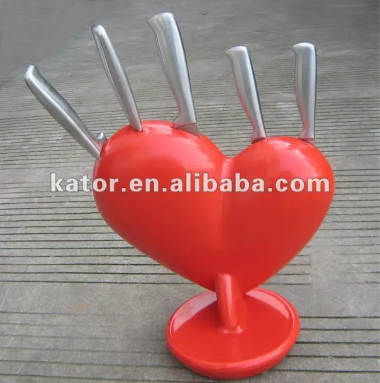 Heart-shaped Stainless Steel Kitchen Knife Set