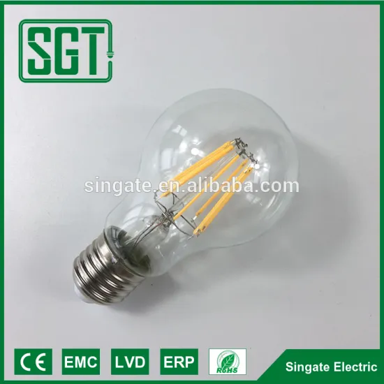 China supplier 4w 6w 8w A60 E27 led lights for home decoration CE UL certs A19 led filament edison bulb