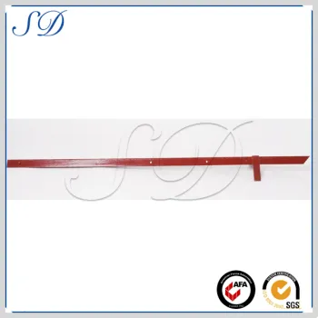 red painted angle metal Posts