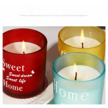 8oz Fragrance Scented Glass Flameless Candle for Home