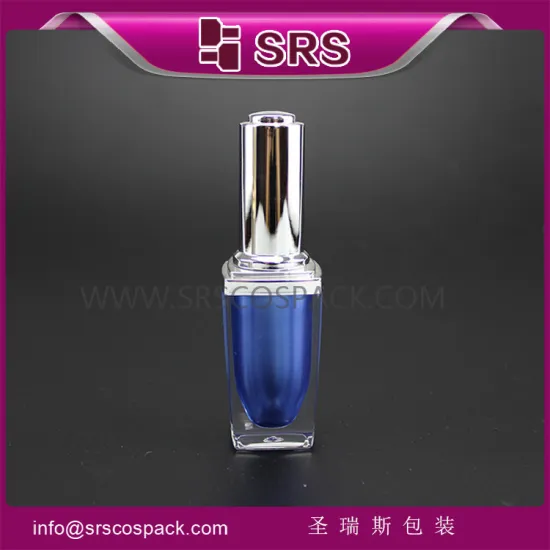 SRS high quality cosmetic acrylic 8ml empty nail varnish bottles
