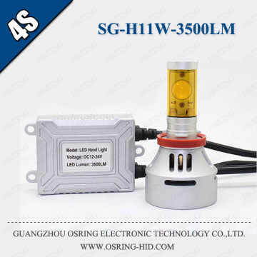 OSRING High power 30w led car bulb 3500lm per bulb 4S h11 car headlight with 5 color temperature
