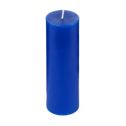 Spiritual Blue color paraffin wax magic pillar candle