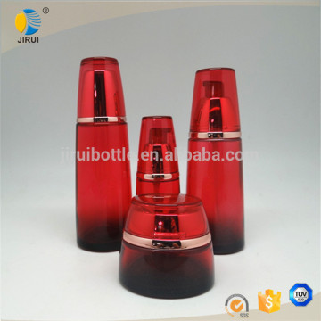 50ml glass cream jars sets with red color sprayed