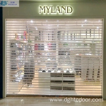 A, Le caratteristiche della porta dell'otturatore di policarie in policarbonato A, the characteristics of polycarbonate rolling shutter door