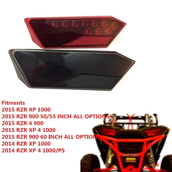 Left & Right Black Taillight for 2014 2015 Polaris RZR 900 XP 1000