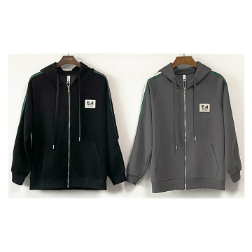 High Quality Men's Winter Jacket: G-Sdql Zip Neck Hoodie with Patch Design for Casual Street Wear and Varsity Style - Custom Options Available