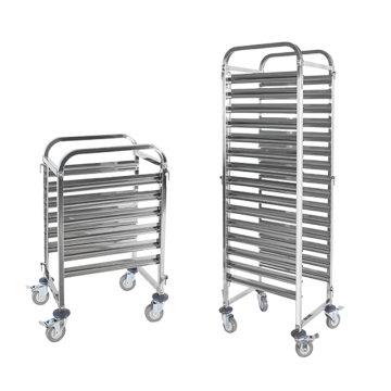 Stainless Steel Mobile Bakery Food Trolley