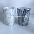 Marble Design Glass Candle Jar