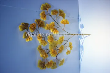 Home and outdoor garden table wedding christmas decoration 60cm or 2ft Height artificial colorfully ginkgo leaf E06 0677