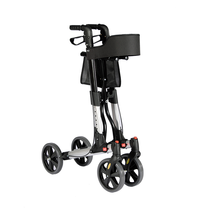 Doppelklapper Aluminium -Rollator mit empfindlichem Bremssystem