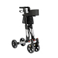 Dubbel vouwen aluminium rollator met gevoelig remsysteem