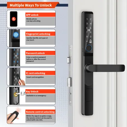 Tuya Aluminum Sliding Door IP68 Waterproof Smart Lock
