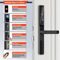 Tuya aluminiowe drzwi ślizgowe IP68 Wodoodporny inteligentny zamek