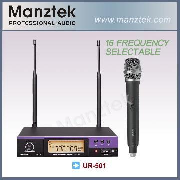 Manztek UR-501 Professional Multi-Frequency UHF Wireless Microphone