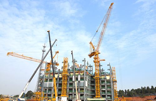 Guindaste de torre Self-Climbing Luffing-Jib da maquinaria de construção