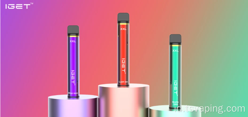 IGET XXL 1800PUFFS Disposable e-rokok 5% garam NIC