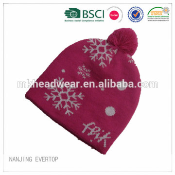 New Coming Jacquard Beanie Jacquard Pompom Beanie