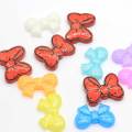 Wholesale 100Pcs/Lot Assorted Resin Butterfly Cabochons Flatback Flat Back Resin Butterfly Cabs Hair Bow Center Crafts Making