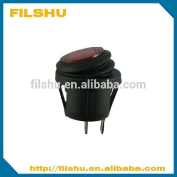 Waterproof LED Rocker Switch Round Blue SPST 12VDC