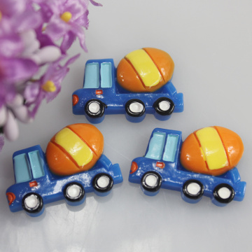 31*22MM senza foro Mini camion in resina blu flatback giocattoli ciondoli per bambini fai da te decorazioni per la casa