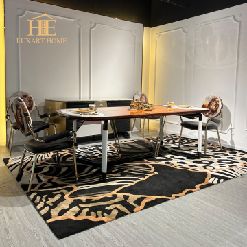 High End Marble Nordic Long Dining Table with Wood and Steel Legs