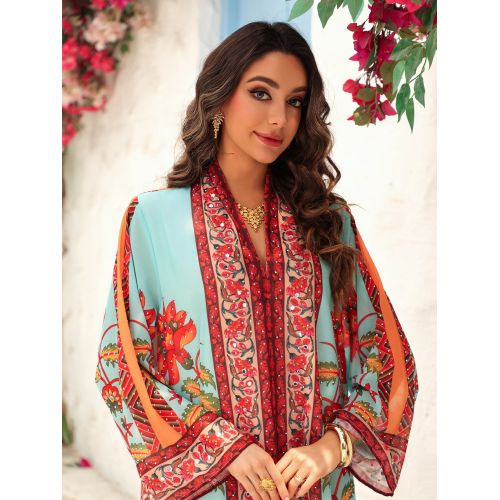 Midabka Rhinestone Chiffon Maxi Lebbiska