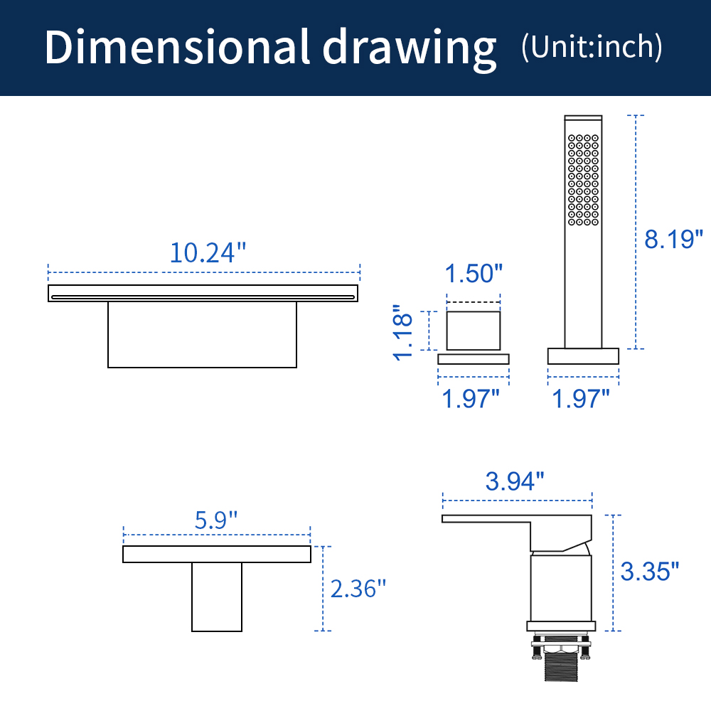 Concealed bath filler 1728b 6